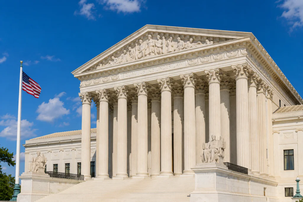U.S. Supreme Court building where IEEPA tariff authority was struck down in February 2026